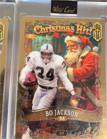 2025 Wild Card Holiday Hits Christmas Hit True 1/1 Bo Jackson — front