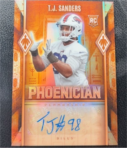 2025 Panini Phoenix #PHP-TSS T.J. Sanders Phoenician Penmanship Rookie — front