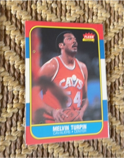 1986 Fleer #116 Melvin Turpin — front