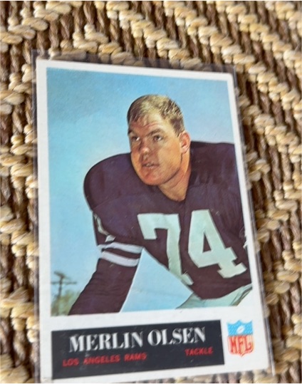 1965 Philadelphia Football #94 Merlin Olsen — front