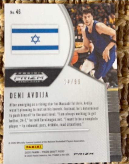2020 Panini Prizm Draft Picks #46 Deni Avdija — front