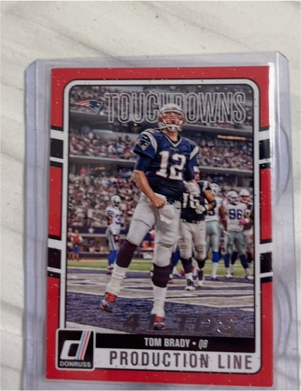 2016 Donruss #12 Tom Brady Production Line Touchdowns — front