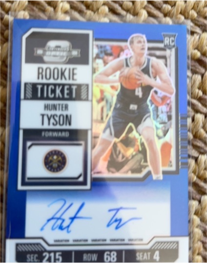 2023-24 Panini Contenders Optic Rookie Ticket #RC Hunter Tyson — front