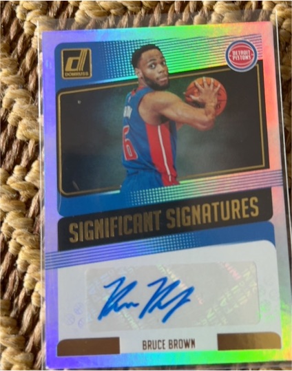 2018-19 Panini Donruss Significant Signatures #SS-BBR Bruce Brown — front