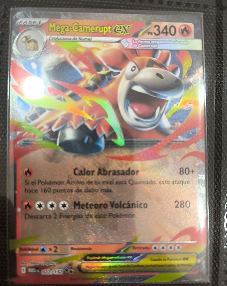 2025 Pokemon ME01: Mega Evolution #022 Mega Camerupt ex — front