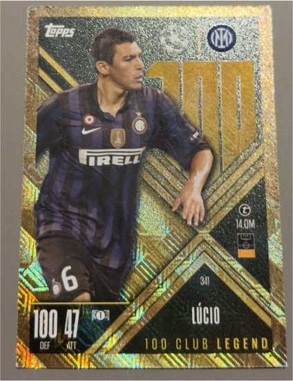2024 Topps Match Attax UEFA Club Competitions Extra #341 Lúcio — front
