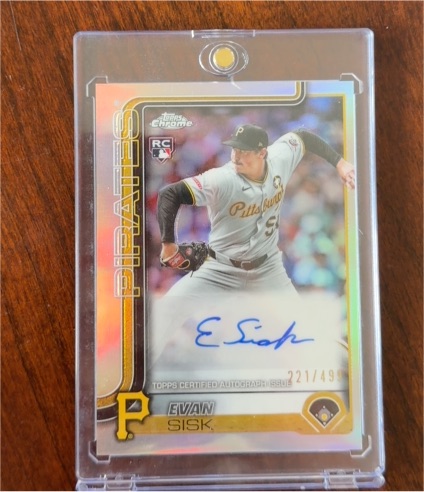 2025 Topps Chrome Update #RA-ES Evan Sisk — front
