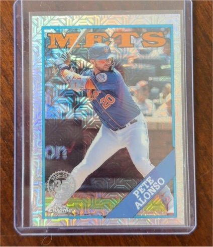 2023 Topps Series 1 #T88C-17 Pete Alonso 1988 Silver Pack Mojo Chrome — front