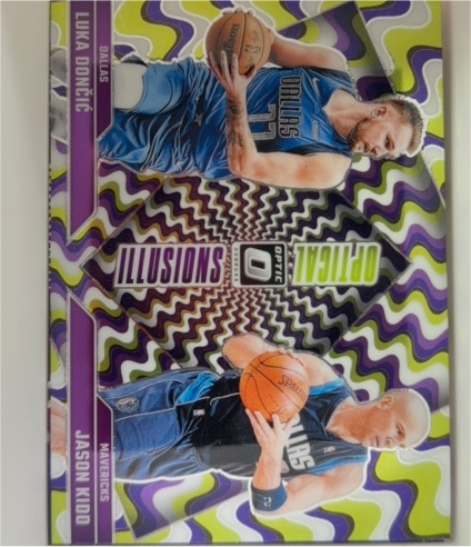 2024-25 Donruss Optic #1 Jason Kidd/Luka Doncic Optical Illusions — front