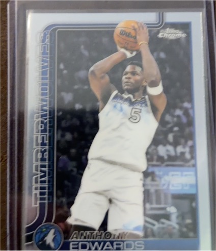 2025-26 Topps Chrome #151 Anthony Edwards — front