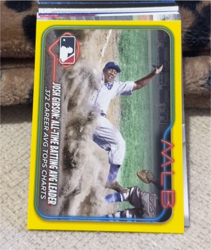 2024 Topps Update #US191 Josh Gibson Yellow Parallel — front
