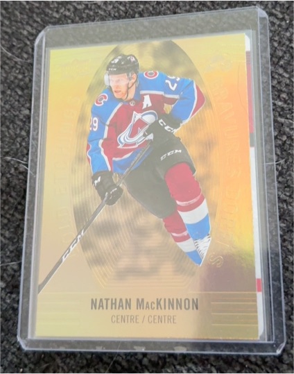 2019-20 Upper Deck Tim Hortons Gold Etchings #GE2 Nathan MacKinnon — front