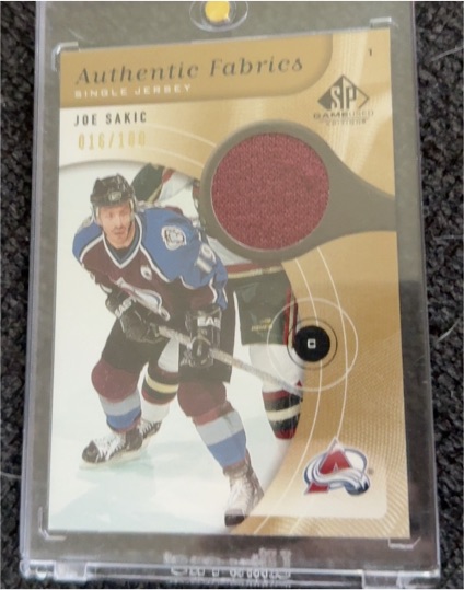 2005-06 Upper Deck SP Game Used Authentic Fabrics #AF-JS Joe Sakic — front