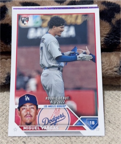 2023 Topps Update #US142 Miguel Vargas Rookie Debut — front