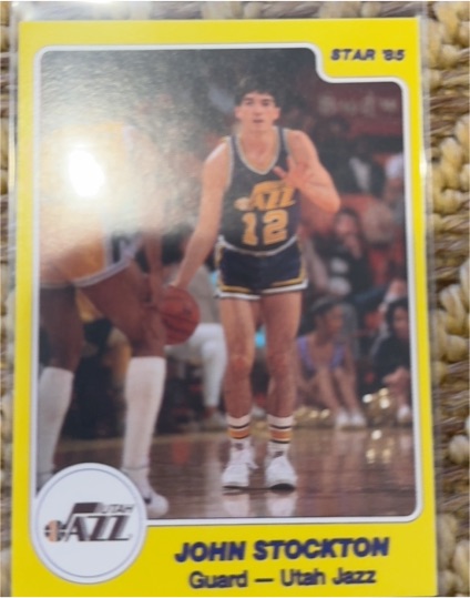 1985 Star #12 John Stockton — front
