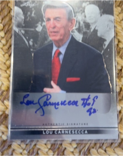2019 Leaf Metal #BA-LC1 Lou Carnesecca — front