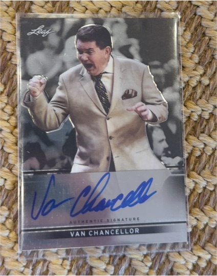1998 Leaf Van Chancellor Autograph — front