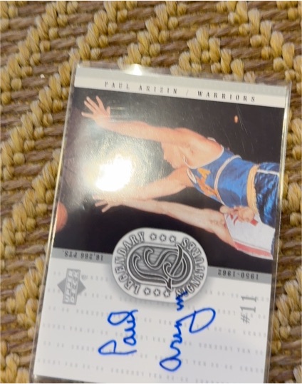 1999 Upper Deck Legendary Signatures #11 Paul Arizin — front
