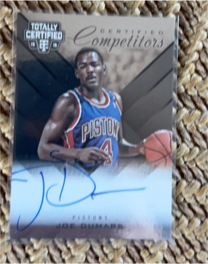 2015 Panini Totally Certified Certified Competitors Joe Dumars — front