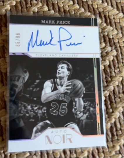 2021-22 Panini Noir Auto Noir #66 Mark Price — front