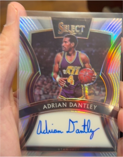 2019 Panini Select Signatures Silver Prizm #SG-ADT Adrian Dantley — front