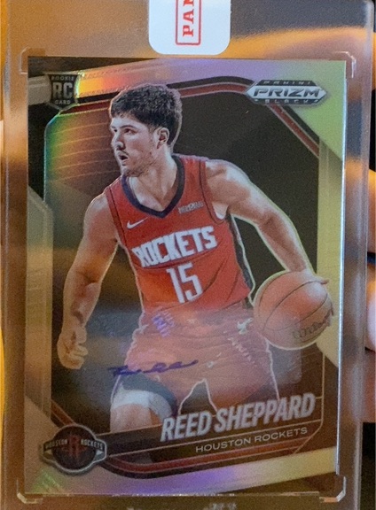 2024-25 Panini Prizm Black Silver Prizm Rookie Autograph #145 Reed Sheppard — front