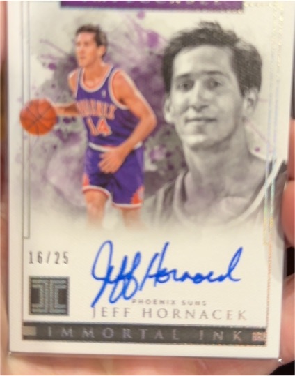 2018-19 Panini Impeccable Immortal Ink #IM-JHC Jeff Hornacek — front