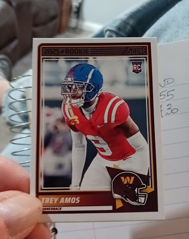 2025 Panini Score #92 Trey Amos — front