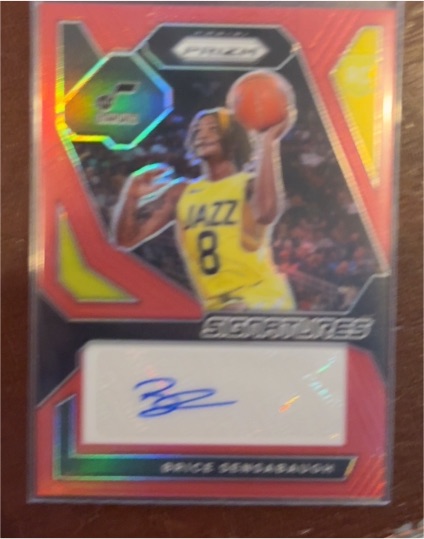 2023-24 Panini Prizm Choice #RSI-SEN Brice Sensabaugh Signatures Red /88 — front