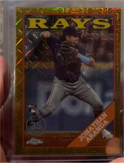 2023 Topps Series 2 Silver Pack Mojo Refractor #2T88C-69 Jonathan Aranda — front