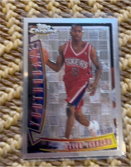 1996 Topps Chrome #YQ1 Allen Iverson Youthquake Rookie — front