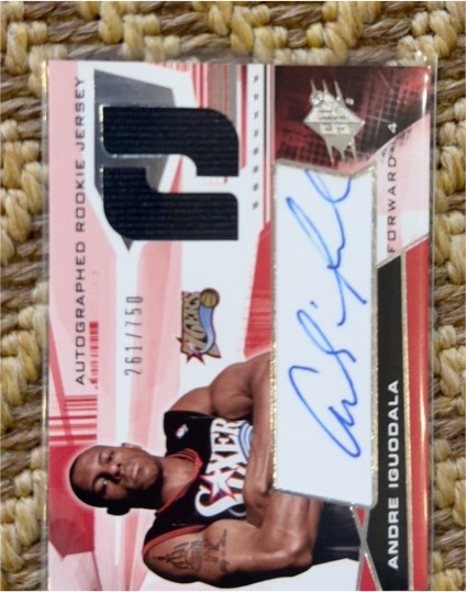 2004-05 Upper Deck SPx #141 Andre Iguodala Rookie Autograph Jersey — front