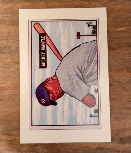 1989 Bowman #NNO Mickey Mantle Reprint Sweepstakes — front