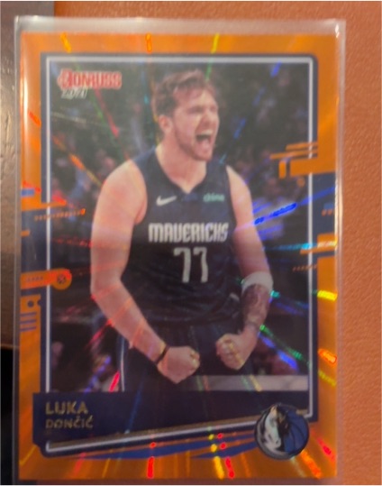 2020-21 Panini Donruss #13 Luka Doncic Orange Laser — front
