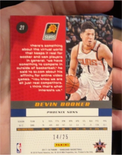 2017-18 Panini Vanguard #21 Devin Booker — front