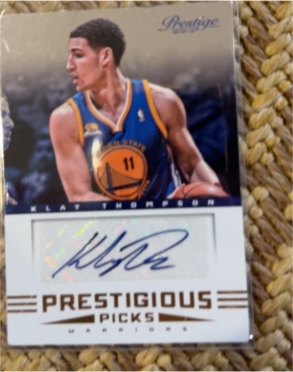 2012-13 Panini Prestige Prestigious Picks Klay Thompson Rookie Auto — front