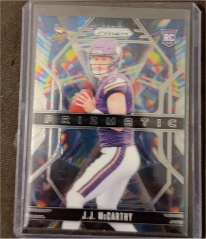 2024 Panini Prizm #8 J.J. McCarthy Prizmatic Rookie — front