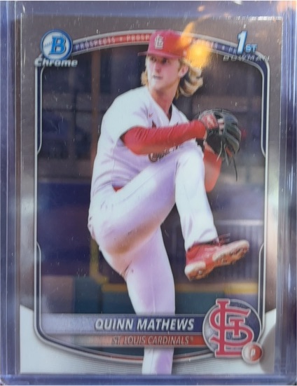 2025 Bowman Chrome Prospects #BCP-25 Quinn Mathews — front
