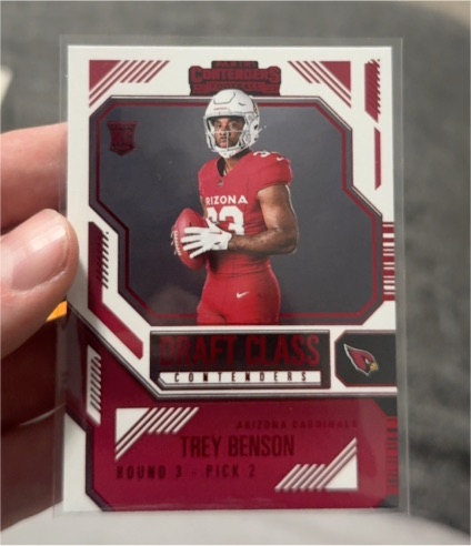 2024 Panini Contenders Draft Class Contenders Trey Benson #12 Red — front