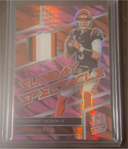 2024 Panini Spectra Sunday Spectacle Joe Burrow #SS-JBW — front
