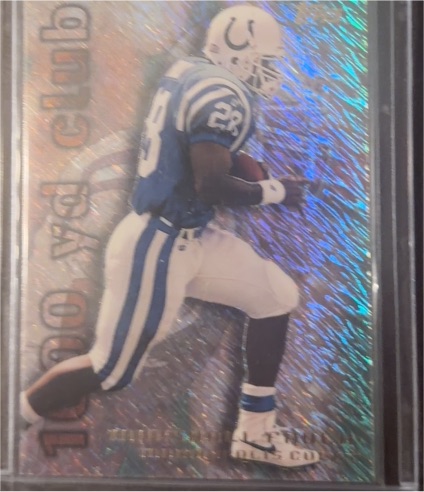 1995 Topps 1000/3000 Yard Club Power Boosters #10 Marshall Faulk — front