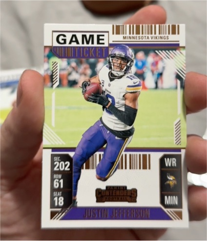 2024 Panini Contenders Game Ticket #65 Justin Jefferson — front