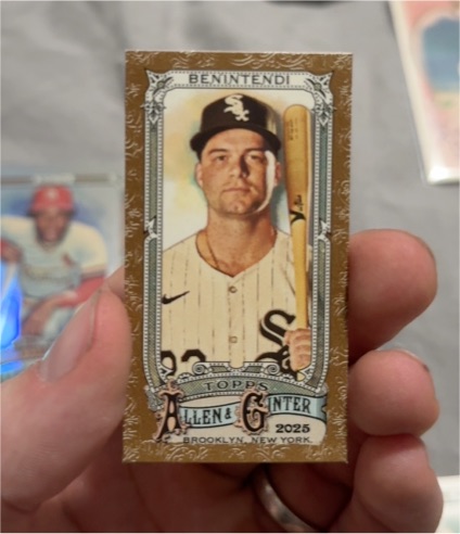 2025 Topps Allen & Ginter #193 Andrew Benintendi Mini Gold Border — front