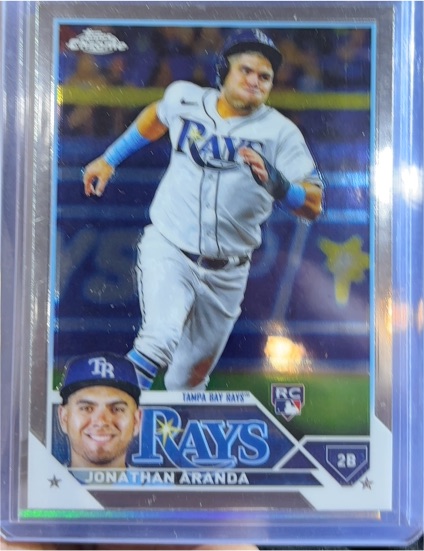 2023 Topps Chrome #18 Jonathan Aranda Rookie Refractor — front
