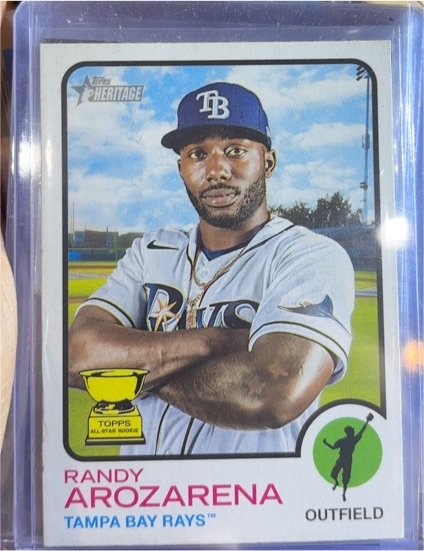 2022 Topps Heritage #55 Randy Arozarena Tampa Bay Rays — front