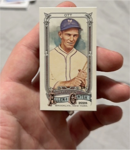 2025 Topps Allen & Ginter #317 Mel Ott — front