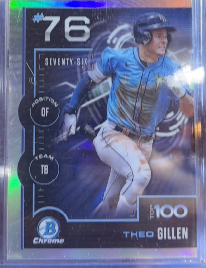 2025 Bowman #BTP-76 Theo Gillen Bowman Scouts Top 100 — front