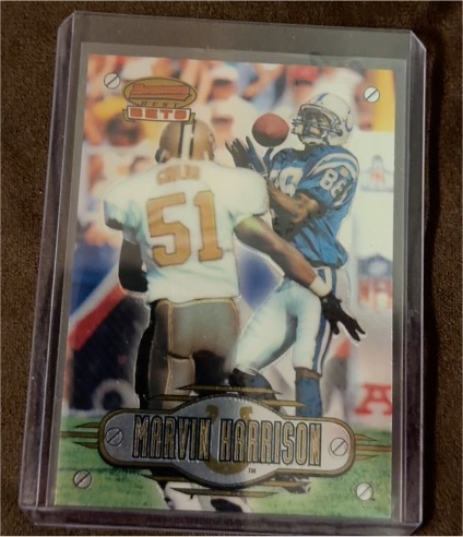 1996 Bowman's Best Bets #BB7 Marvin Harrison — front
