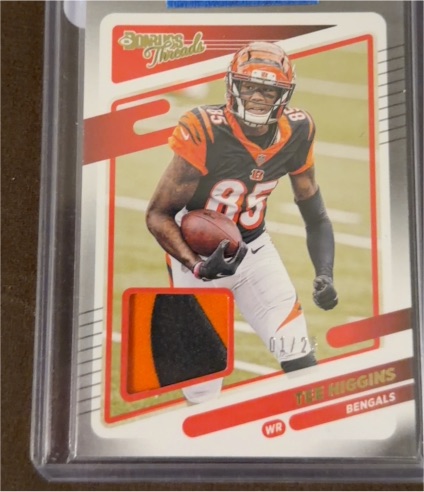 2021 Panini Donruss Threads #DT8 Tee Higgins — front