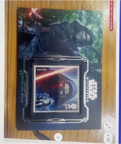 2016 Topps Star Wars Masterwork Stamp Kylo Ren — front
